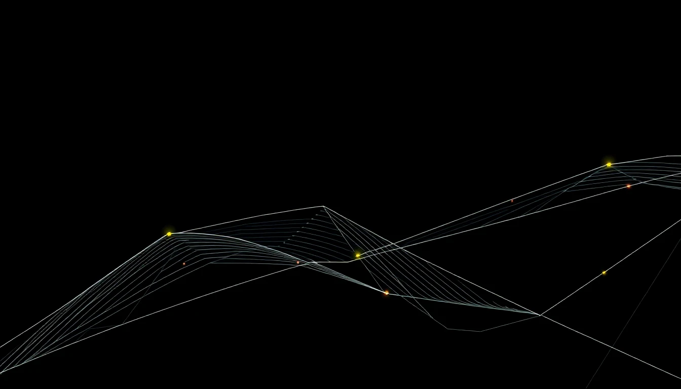 Abstract illustration in black, mint and orange, evoking How Nordic founders are retooling teams and capital for the next wave of AI prod.