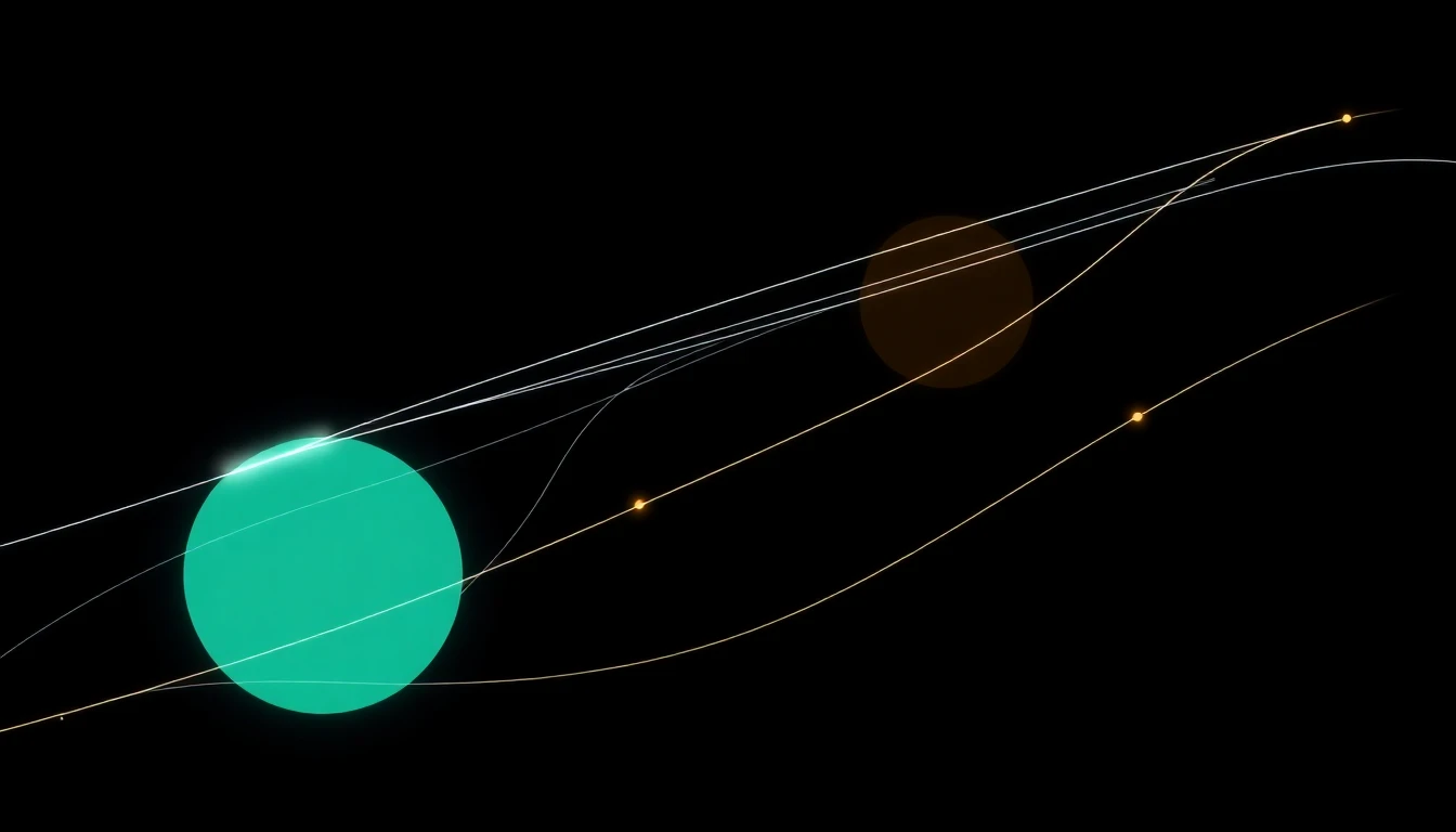 Abstract illustration in black, mint and orange, evoking How the Nordics turned early-stage momentum into billion-dollar outcomes in 2026.