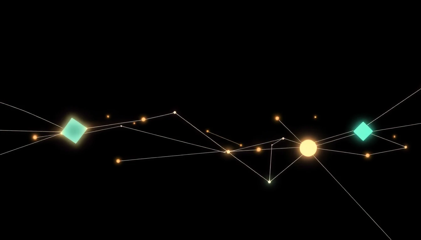 Abstract illustration in black, mint and orange, evoking How AI and partner ecosystems are reshaping go-to-market in the Nordics.