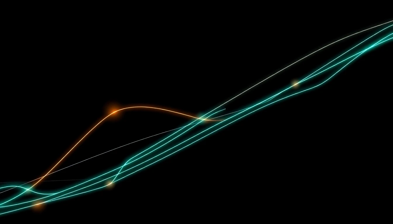 Abstract illustration in black, mint and orange, evoking How GPU-driven AI infrastructure is reshaping compute pipelines in the Nordics.