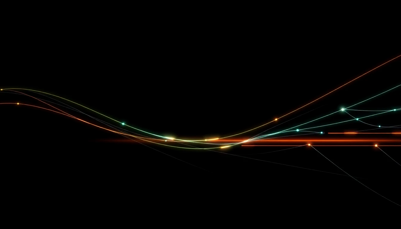 Abstract illustration in black, mint and orange, evoking AI compute deployment and GPU infrastructure trends.