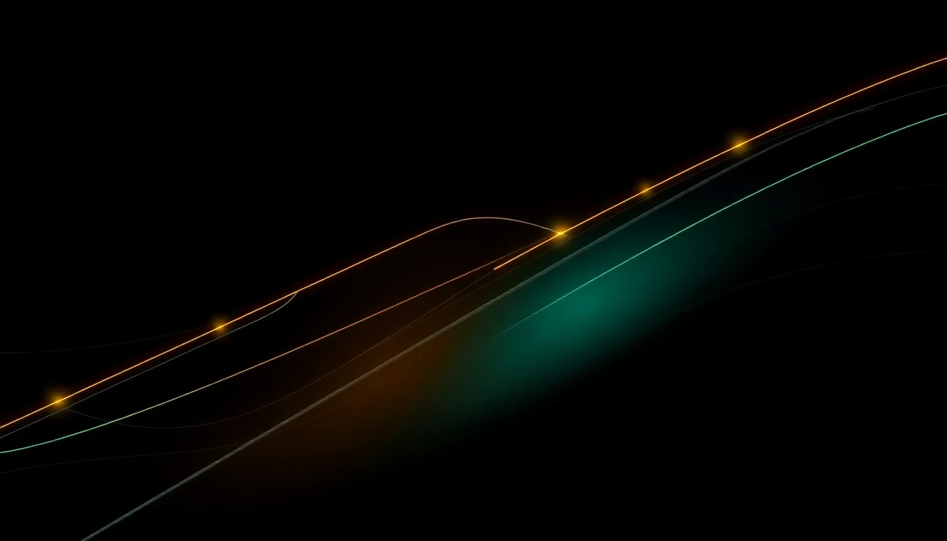 Abstract illustration in black, mint and orange, evoking atNorth deploys Nvidia H200 and GB200 for Sweden s National AI Cloud.