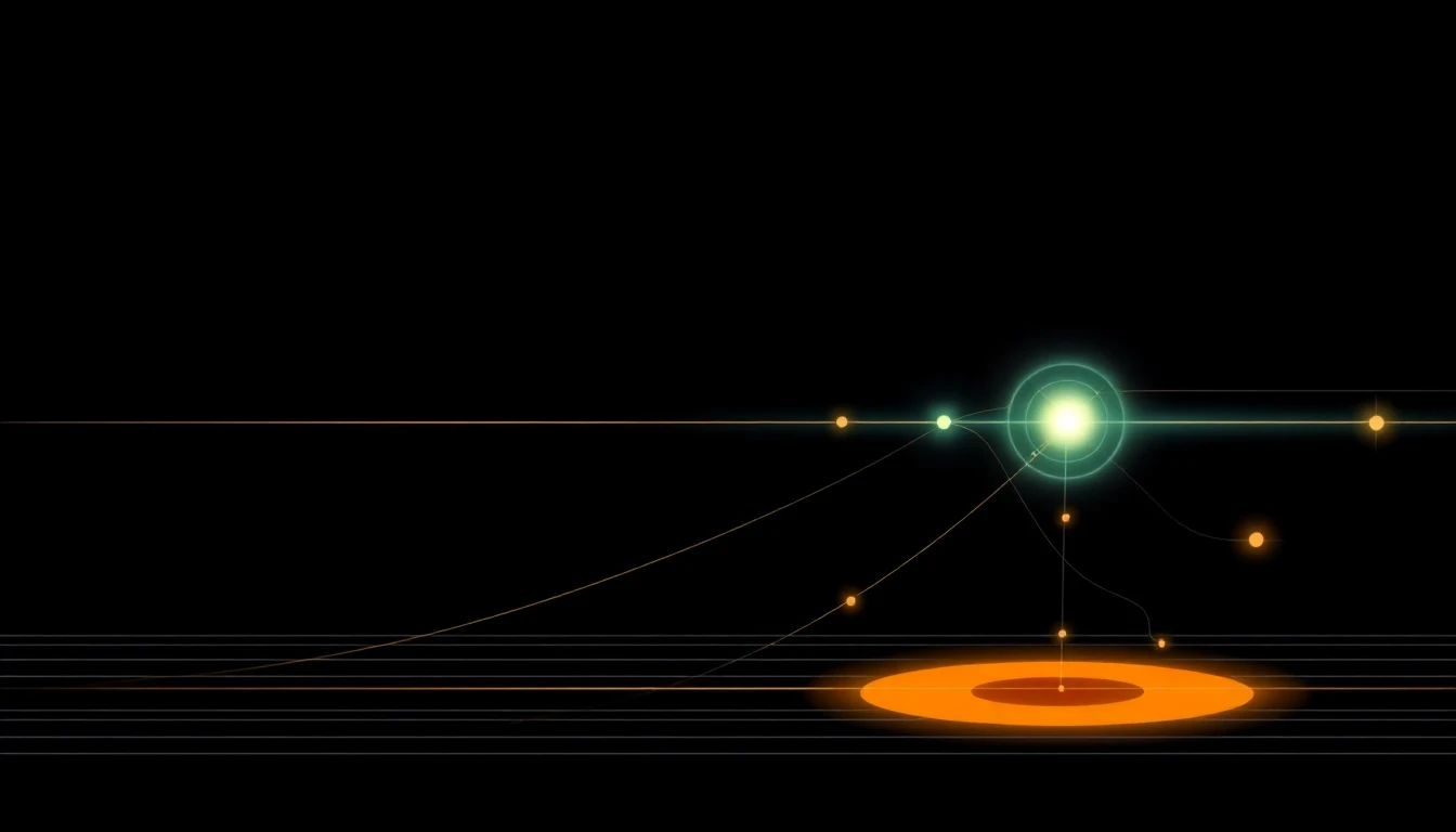 Abstract illustration in black, mint and orange, evoking How US capital and agentic AI are rewiring Nordic go-to-market playbooks.