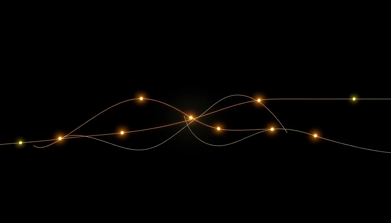 Abstract illustration in black, mint and orange, evoking How LLMs are being wired into agents, evals, and fine-tuning across the region.