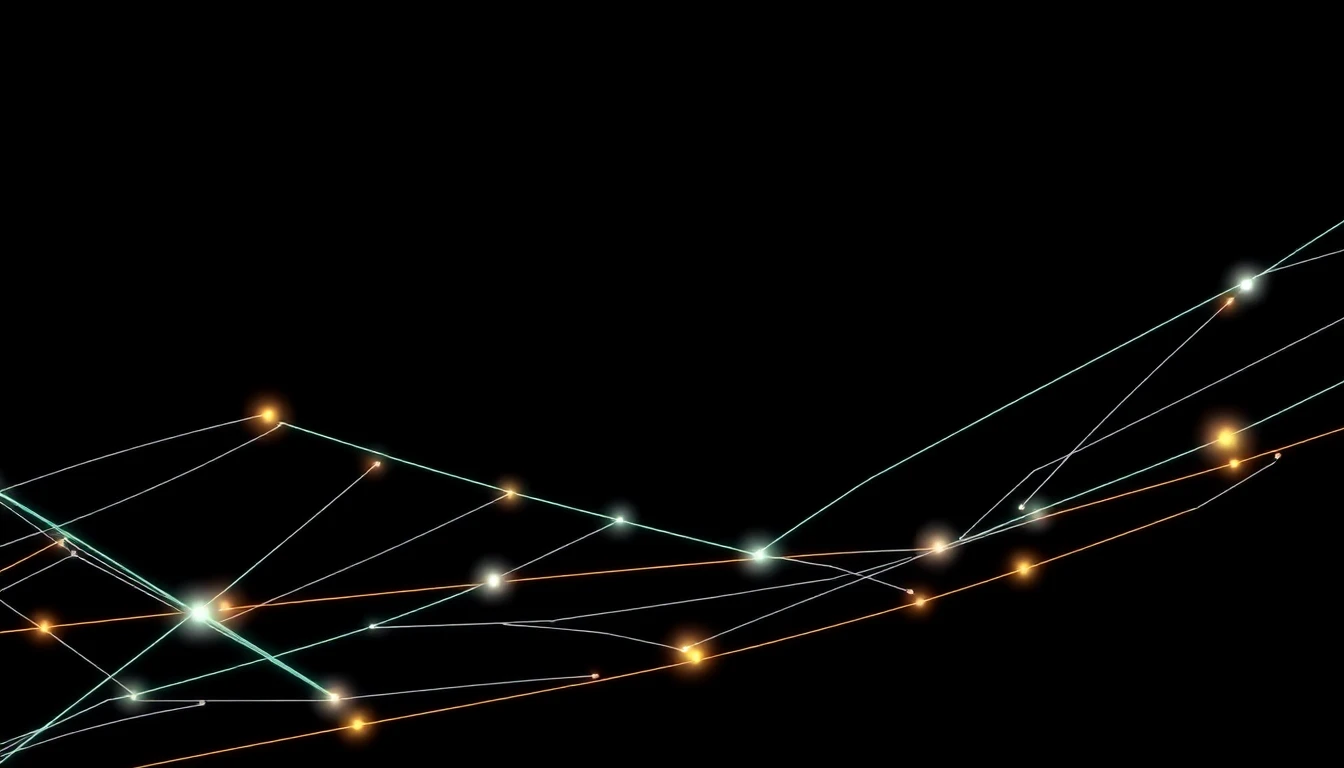 Abstract illustration in black, mint and orange, evoking AI compute infrastructure deals and deployments reshaping Nordic metal.