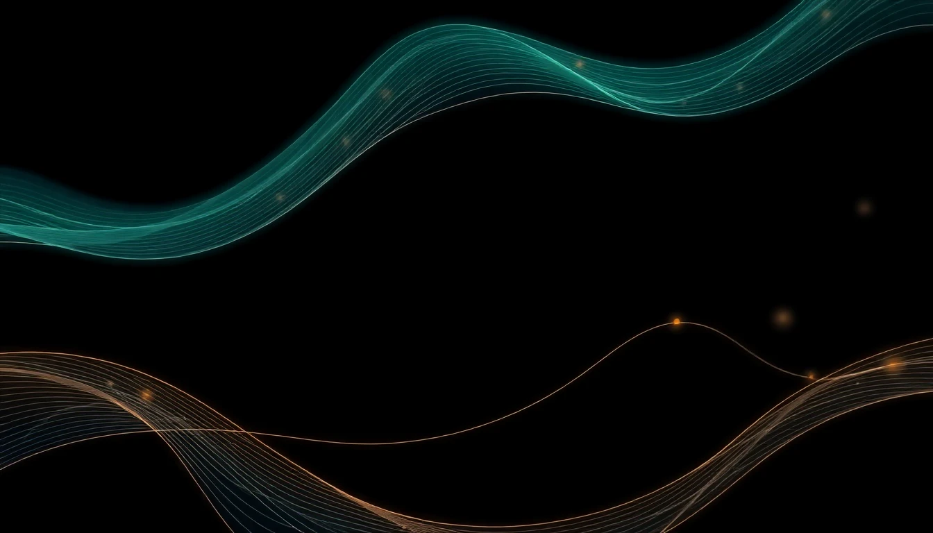 Abstract illustration in black, mint and orange, evoking How Nordic go-to-market teams are adapting to AI-driven growth and partnership s.