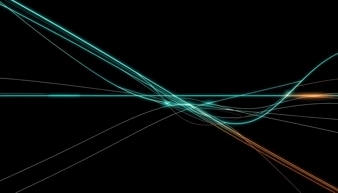 Abstract illustration in black, mint and orange, evoking What actually works in Nordic research methods and funding models today.